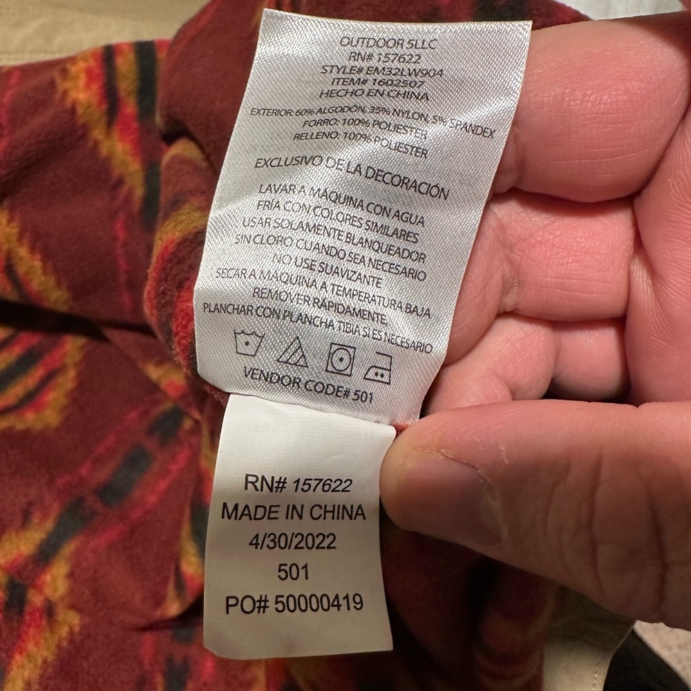 EDDIE BAUER - Menβs 2XL Flannel Lined Shirt Jacket - Picture 12 of 13